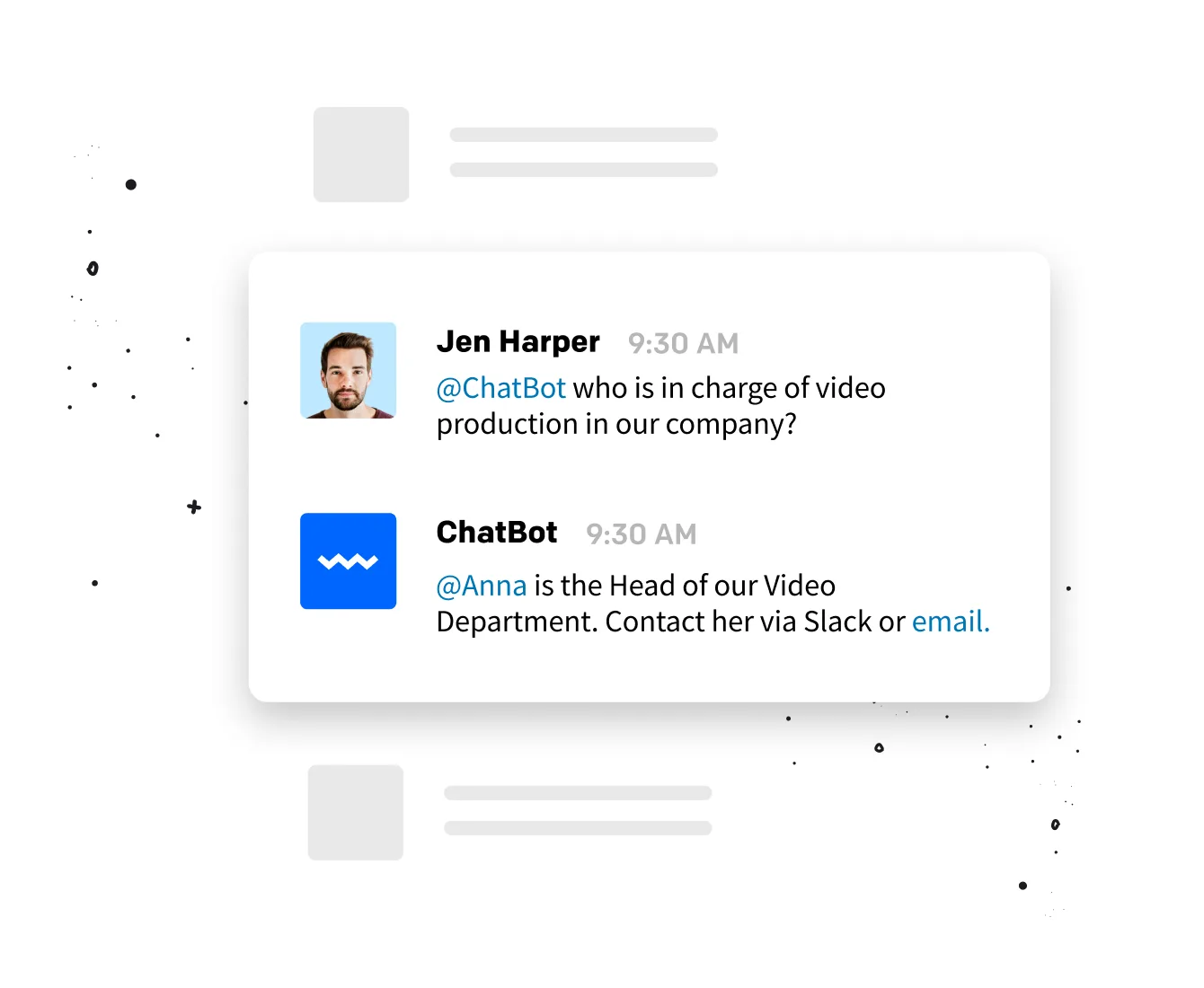 Mention your @ChatBot anytime