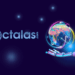 Octalas logo with robotic hand holding glowing Earth