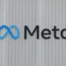 Meta logo on modern office building wall