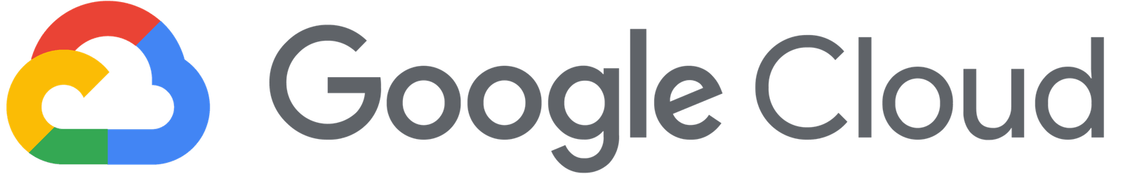 Google Cloud logo with multicolor cloud icon