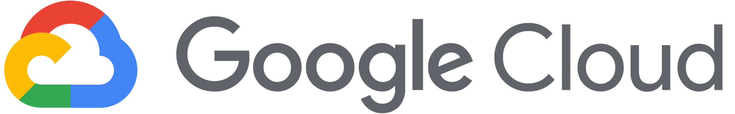 Google Cloud logo with multicolor cloud icon
