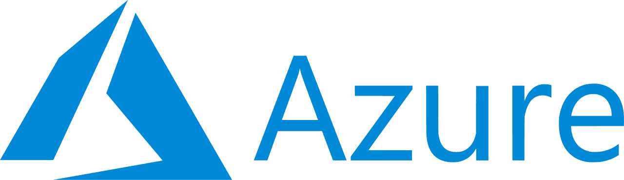 Microsoft Azure logo with blue triangular icon