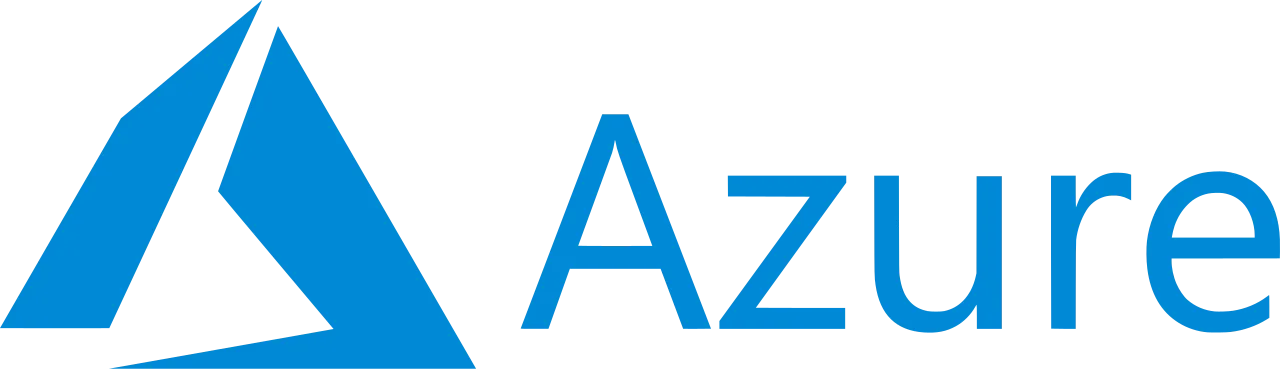 Microsoft Azure logo with blue triangular icon