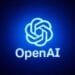 OpenAI logo on blue background