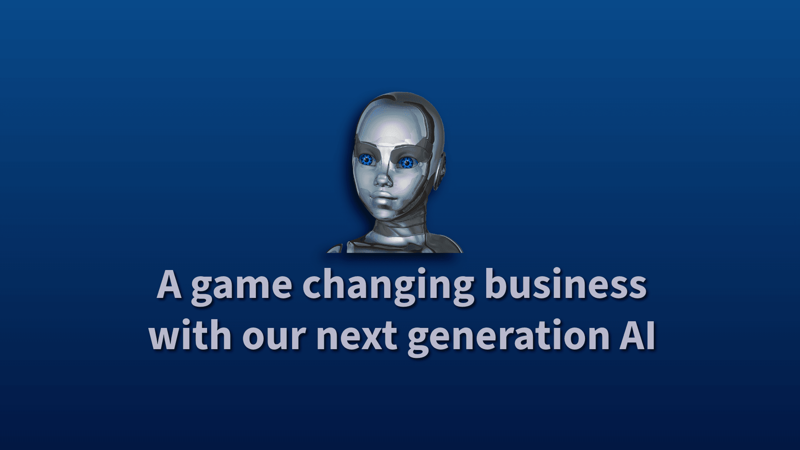 Humanoid robot promoting next generation AI business