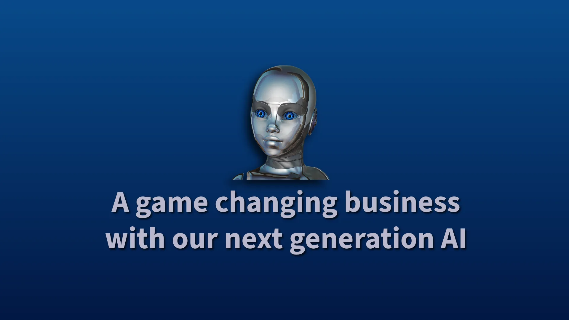 Humanoid robot promoting next generation AI business